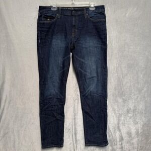 U.S. Polo Assn. Jeans Mens 34x30 Blue Dark Wash Skinny Slim Stretch Denim